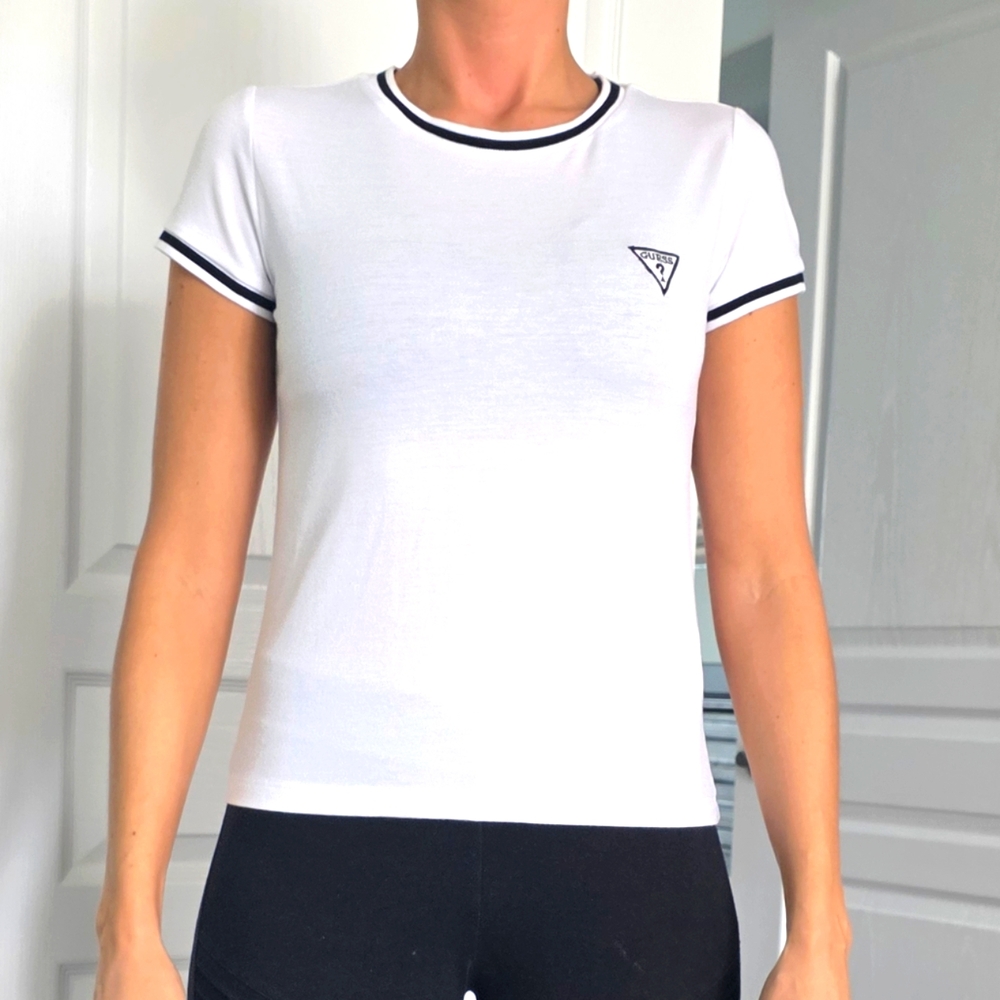 White and Black Logo T-Shirt